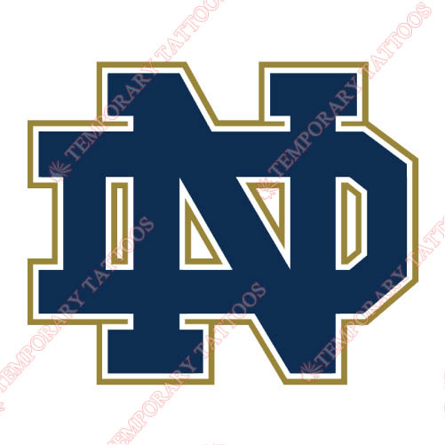 Notre Dame Fighting Irish Customize Temporary Tattoos Stickers NO.5725